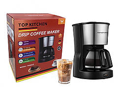 Крапельна кавоварка Top Kitchen 1200W TK-00222 кава мелена 1,2 літра
