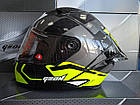 ШОЛОМ GEON 985 BLACK BRIGHT YELLOW/GREY - L UT-00065777, фото 4