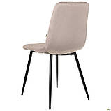 Обідній стілець Cherry м'який вельвет світло-сірий на ніжках, фото 4