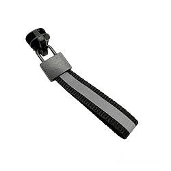 Бігунок для тракторної блискавки тип 5 Чорний світловідбиваючий (Підвіс № 115)