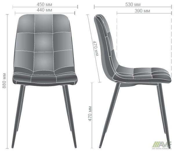 Стул Cherry АМФ на ножках_размеры