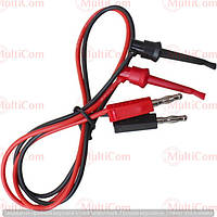 17-00-004. Шнури до мультиметрів щуп-гачок, банан тестерний, 1 м