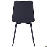 М'який стілець Cherry вельвет чорний на ніжках, фото 5