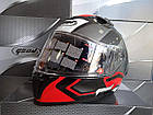 ШОЛОМ GEON 985 BLACK GREY/FLUOR RED - XXL, фото 6