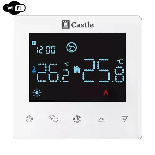 Терморегулятор програмований Castle AC606H з функцією WI-FI (Білий)