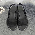 Босоніжки жіночі Sali замшеві чорні на плоскій підошві 4760-2, фото 2