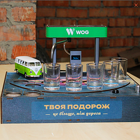Автоматичний наливатор на 7 чарок АЗС. з Volkswagen Т1  для кума, брата, чоловіка чи день народження