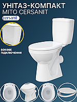 Унитаз-компакт MILOS CERSANIT, унитаз напольный с бачком и сидением
