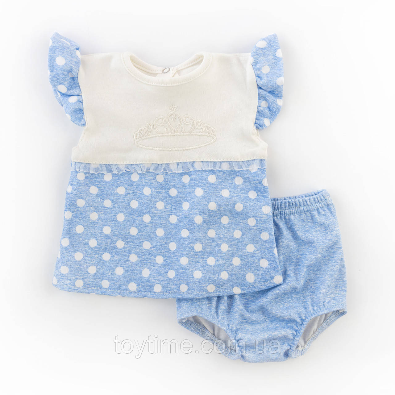 Комплект для дівчинки сукня та трусики з вишивкою Princess, фото 1