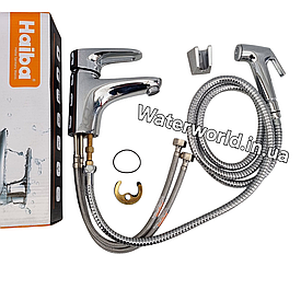 Змішувач для умивальника з гігієнічним душем Haiba Opus Chr.-001(Sh)