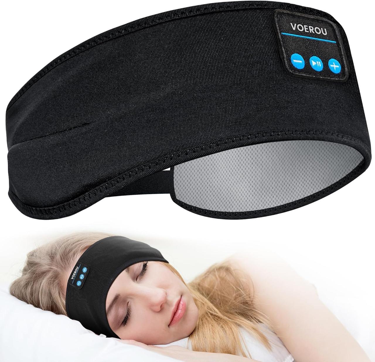 Навушники Voerou Sleep, регульовані навушники Bluetooth з наголов'ям, для сну, і спорту, фото 1