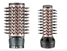 Фен-щітка для сушіння та укладання волосся VGR V-498 1200W Зелений Фен-стайлер із 2 насадками, фото 4