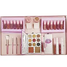 Набір подарунковий KYLI рожевий Подарунковий набір декоративної косметики 30 шт. у ящику, фото 2