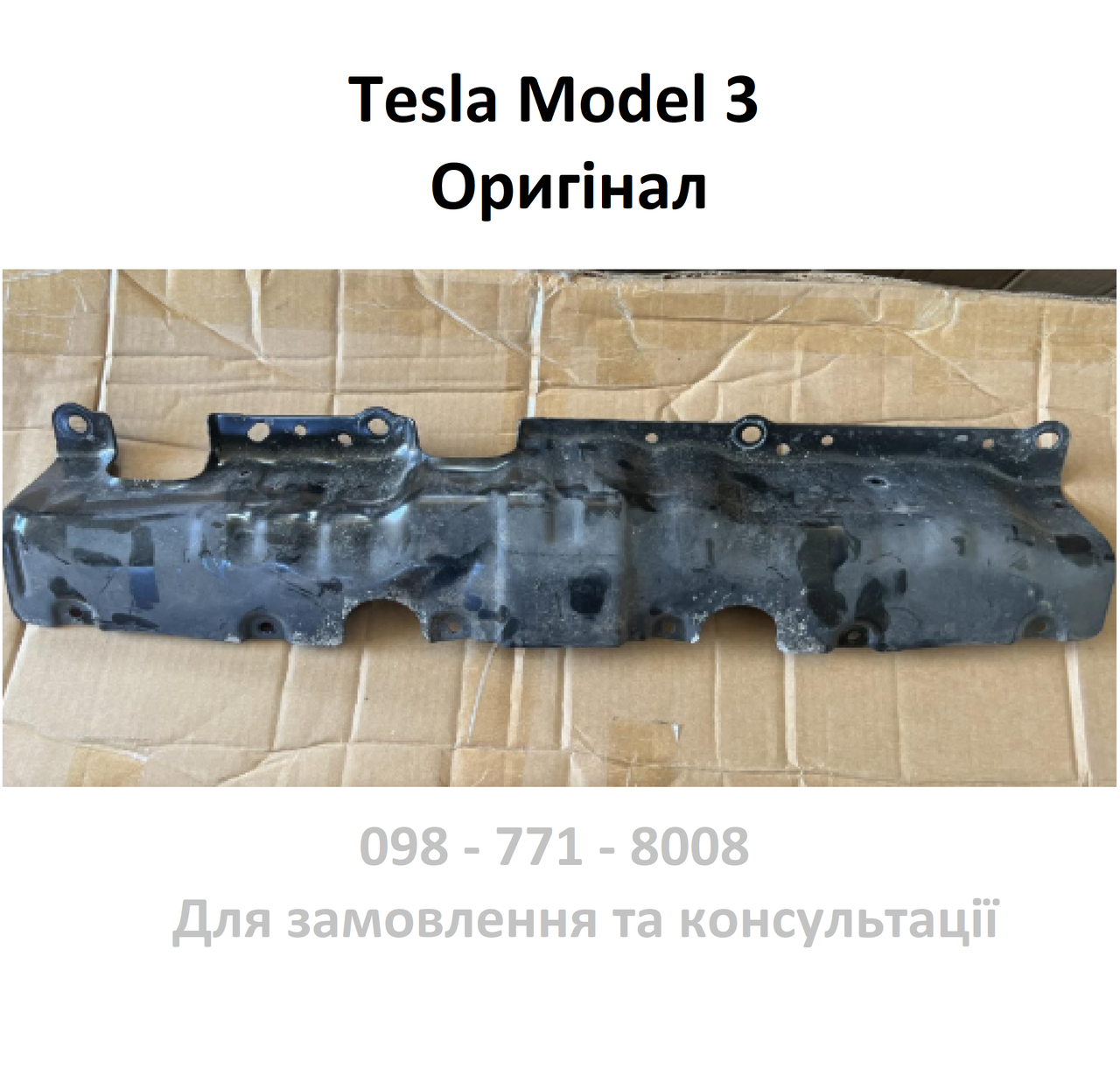 Захист батареї задній Tesla Model 3 (1089308-00-D) Оригінал