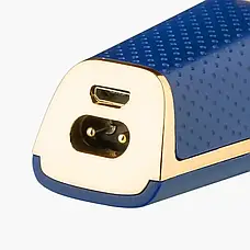 Машинка для стриження на акумуляторі з 3 насадками RAF Синя, фото 4