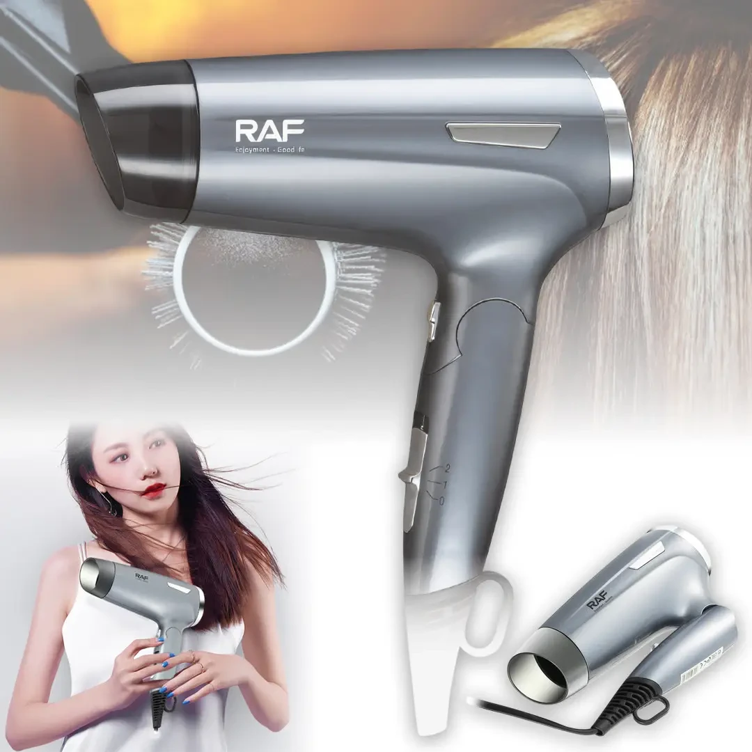 Складаний фен із 2 швидкостями та 2 температурними режимами RAF 1600 Вт