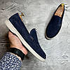Лофери, туфлі чоловічі сині замшеві (натуральна замша) для чоловіків на весну осінь, розміри 40-45, фото 6