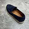 Лофери, туфлі чоловічі сині замшеві (натуральна замша) для чоловіків на весну осінь, розміри 40-45, фото 8