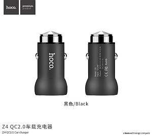 Адаптер автомобільний Hoco Z4 |1USB, 2А, QC2.0| (6957531046486) black
