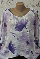 Жіноча кофточка в'язка з квітами