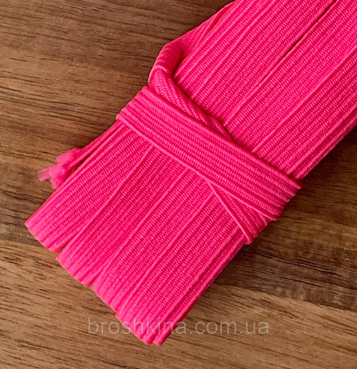 Резинка білизняна 10мм (9-10 м. у мотку) КОЛІР ЯРКО РОЖЕВИЙ, фото 1