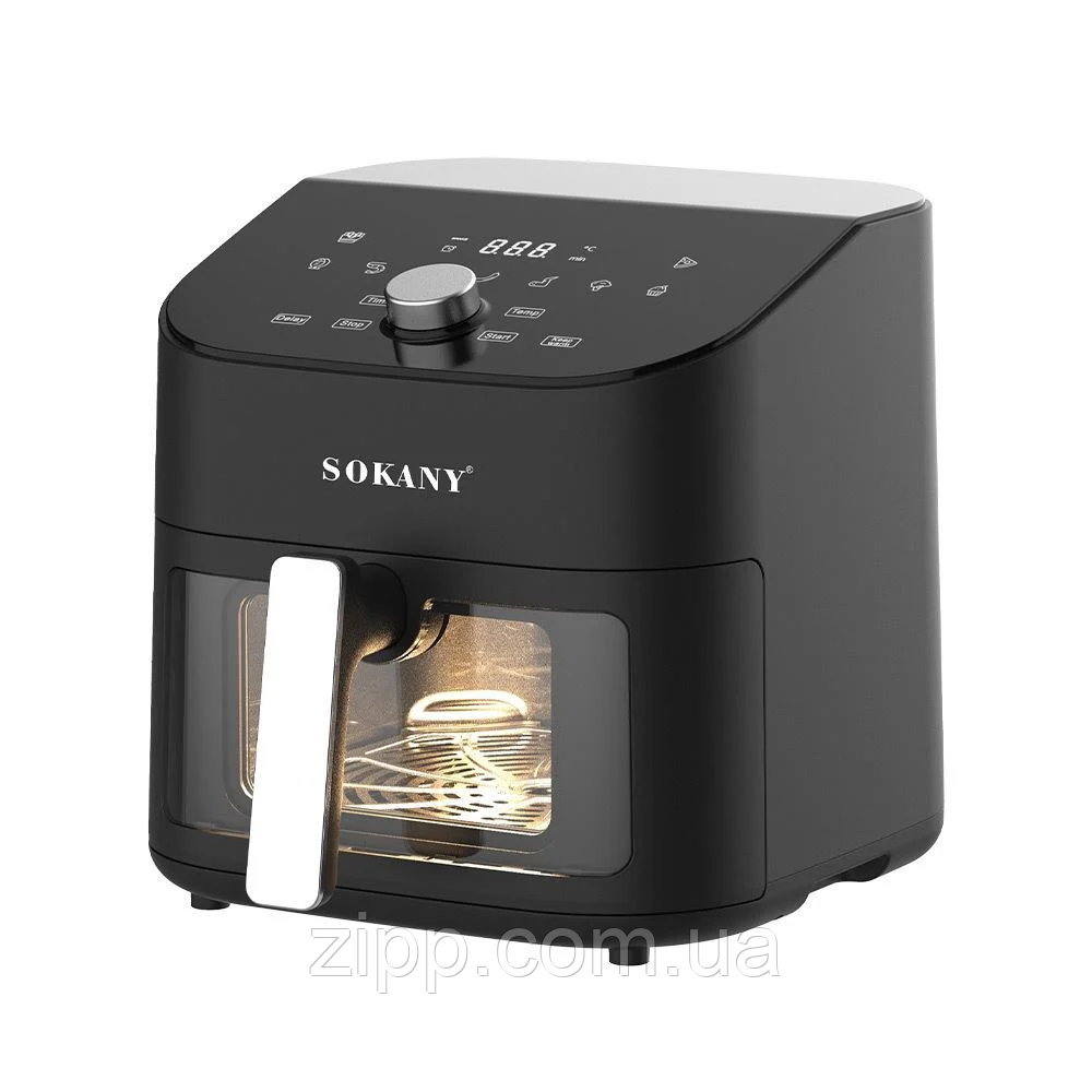 Аерофритюрниця Sokany SK-10054 7,5Л сенсорне керування з поворотним перемикачем, фото 1