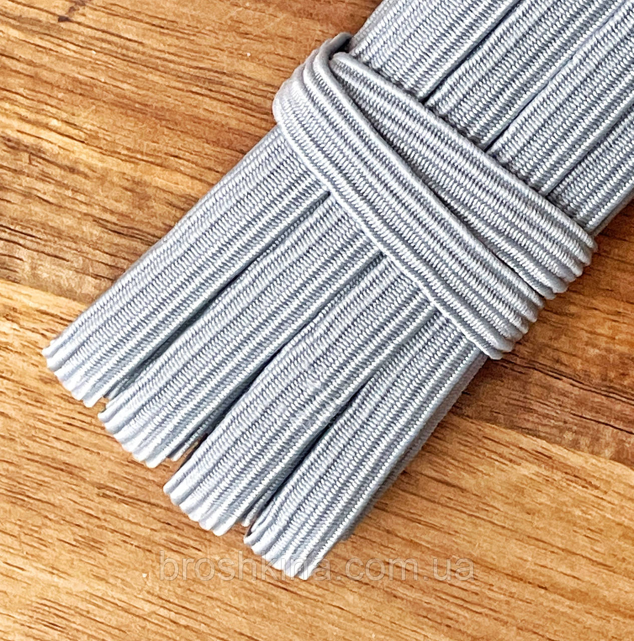 Резинка білизняна 10мм (9-10 м. у мотку) КОЛІР СВІТЛО СІРИЙ, фото 1