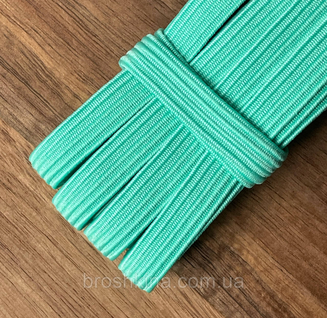 Резинка білизняна 10мм (9-10 м. у мотку) КОЛІР БІРЮЗОВИЙ, фото 1