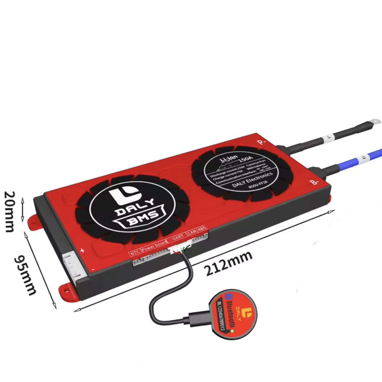 Smart BMS контролер Daly LiFePO4 8S 24 вольти 150A з Bluetooth