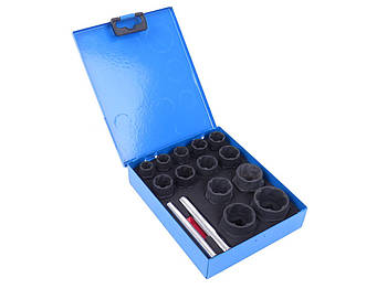 Набір головок для викручування пошкоджених болтів 9-27 мм Falon Tech FT1004