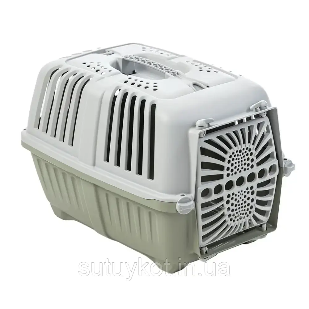 Переноска PRATIKO 1 plast. BLUE 48*31.5*33 h практико 1 для котів та собак до 12 кг, блакитний., фото 1