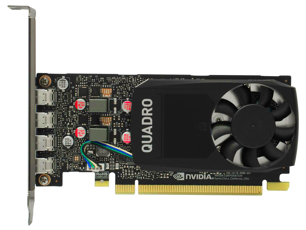 Відеокарта NVIDIA Quadro P1000 4 Гб GDDR5 128bit, DirectX_12 (4x mini Display Port) Б/В