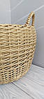 Корзина плетена з штучного ротанга ручної роботи для рослин та квітів для Вашого саду 20 л, фото 7