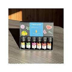 Набір ефірних водорозчинних олій 6 шт. для зволожувача повітря й дифузорів в автомобіль 209618