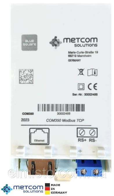 Комунікаційний модуль COM350 (ModBus TCP + RS485) до електролічильників MCS301 MetCom Solutions GmbH (Німеччина)