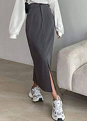 Жіноча стильна довга спідниця з костюмки Розміри 42- 46