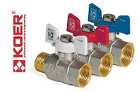 Кран кульовий 1" Koer (метелик) ВЗ