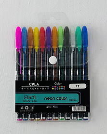 Набір гелевих ручок 12 кольорів з блискітками (41626-UN) Альянс Орбіта СВК