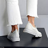 Стильні сірі сліпони натуральний нубук із перфорацією, фото 7