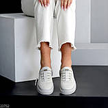 Стильні сірі сліпони натуральний нубук із перфорацією, фото 9