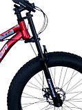 Позашляховик фетбайк 26/4.0 Panther Top з амортизаторами (fatbike) широкі колеса двопідвісний, фото 7