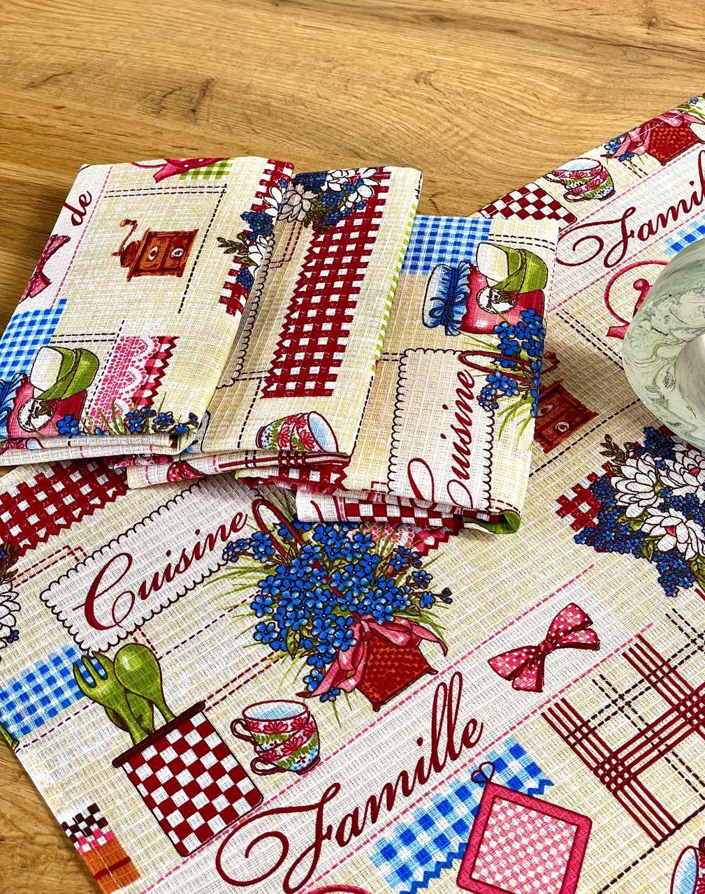 Рушники вафельні 55х35 см (комплект 4 шт.), фото 1