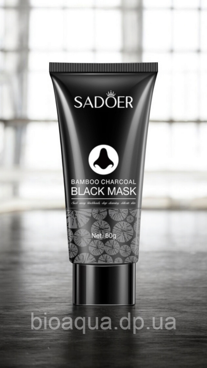 Маска-плівка для обличчя Sadoer з бамбуковим вугіллям очищаюча проти акне і чорних цяток 60 мл