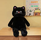 М'яка плюшева іграшка товстий Кіт Батон 60см чорний, фото 2