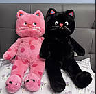 М'яка плюшева іграшка товстий Кіт Батон 60см чорний, фото 7