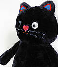 М'яка плюшева іграшка товстий Кіт Батон 60см чорний, фото 6