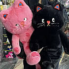 М'яка плюшева іграшка товстий Кіт Батон 60см чорний, фото 10