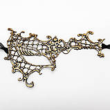 Маска театральна one size золотистий, фото 2