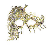 Маска театральна Павич one size золотистий, фото 3