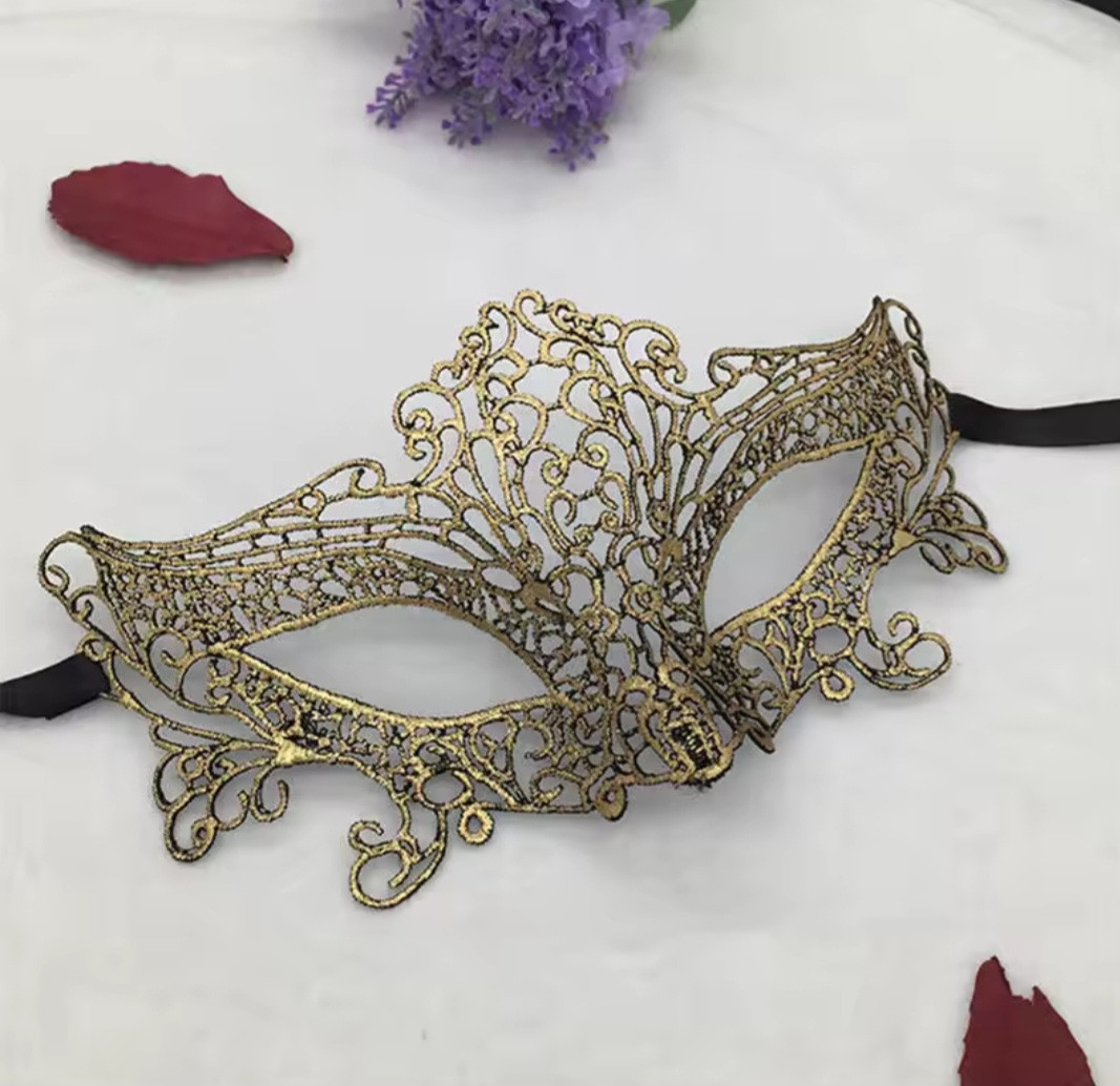 Маска на корпоратив венеціанська one size золотистий, фото 1